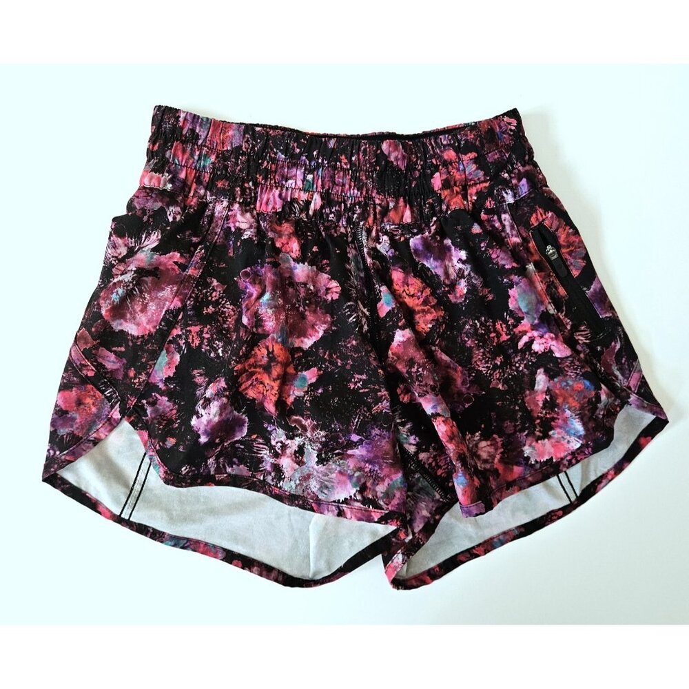 Lululemon 4 Tracker Short V *4" Fluoro Floral Multi